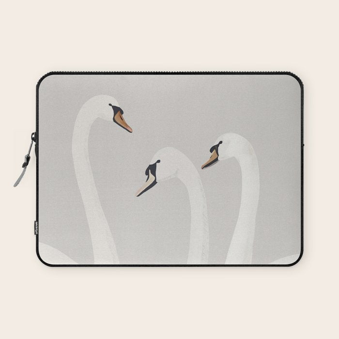 White Swans Laptop Sleeve Gallery Image 1