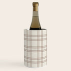 Brown And Cream Gingham Wine Chiller Gallery Image 3