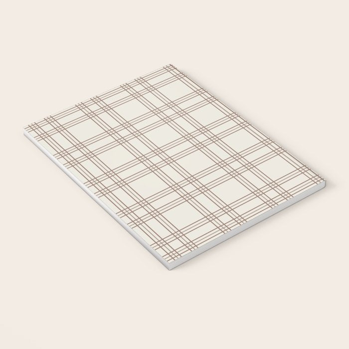 Brown And Cream Gingham Notebook Gallery Image 3