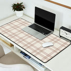Brown And Cream Gingham Desk Mat Gallery Image 2