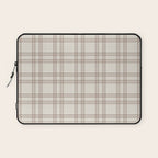 Brown And Cream Gingham Laptop Sleeve Gallery Image 1