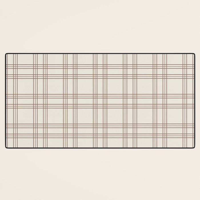 Brown And Cream Gingham Desk Mat Gallery Image 3