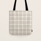 Brown And Cream Gingham Tote Bag Gallery Image 1