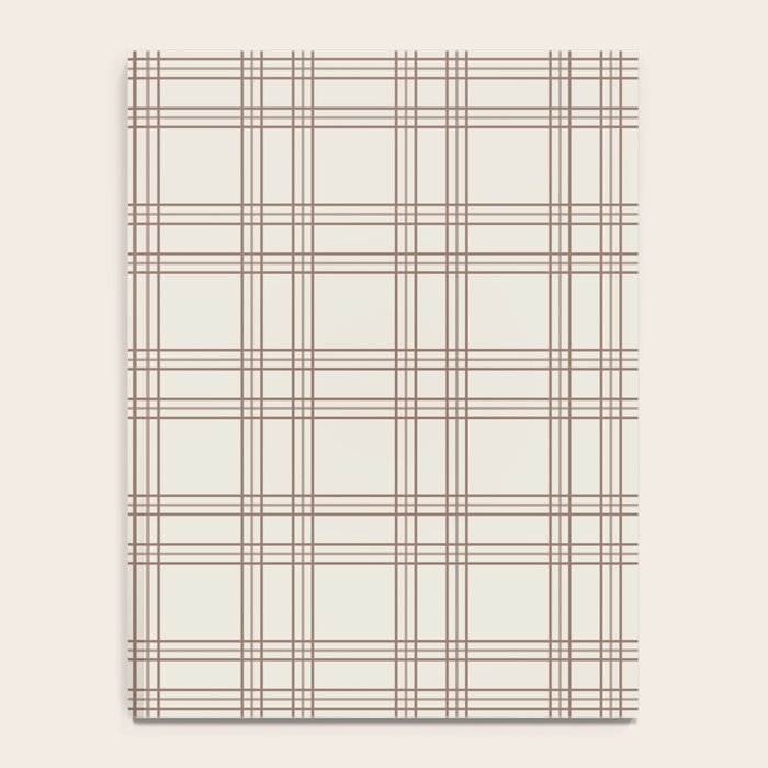 Brown And Cream Gingham Notebook Gallery Image 4