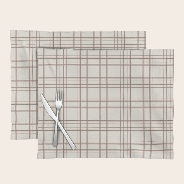 Brown And Cream Gingham Placemat Gallery Image 1