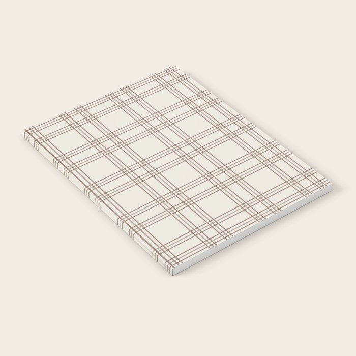Brown And Cream Gingham Notebook Gallery Image 2