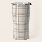 Brown And Cream Gingham Travel Mug Gallery Image 2