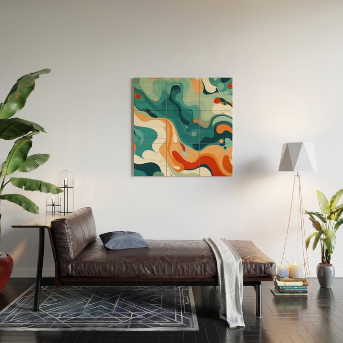 Colorful Tides Wood Wall Art Gallery Image 2