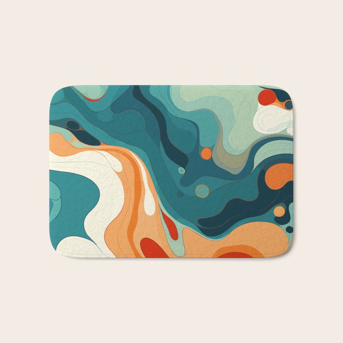 Colorful Tides Bath Mat Gallery Image 1
