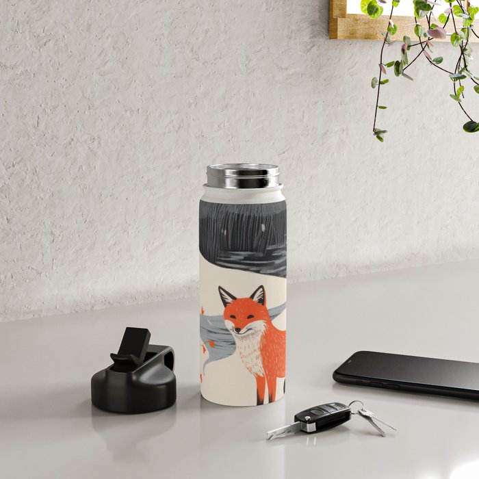 Winter River Fox Water Bottle Gallery Image 4