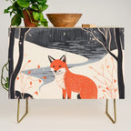 Winter River Fox Credenza Gallery Image 1