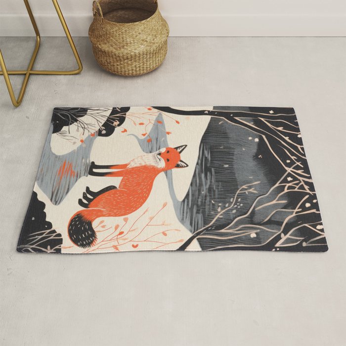 Winter River Fox Rug Gallery Image 1