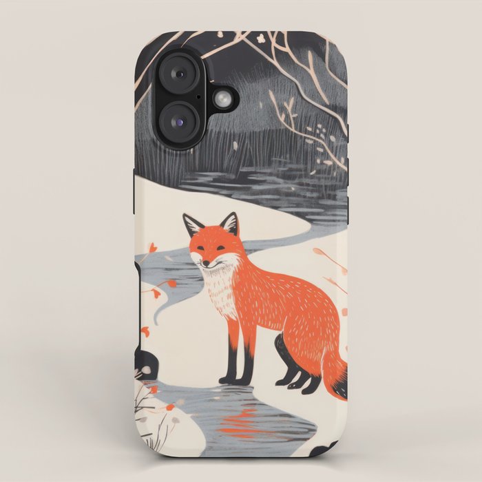 Winter River Fox iPhone Case Gallery Image 1