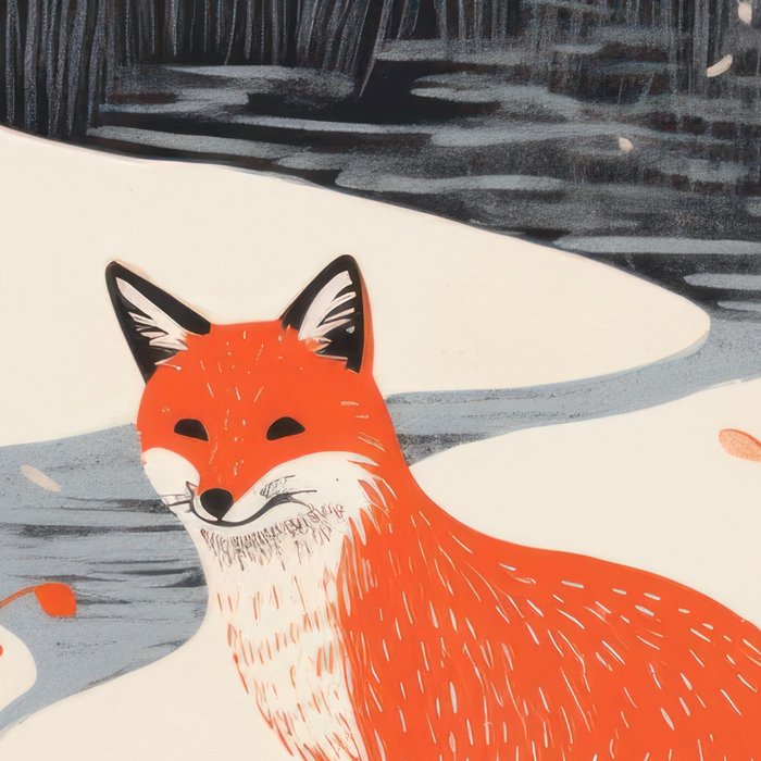 Winter River Fox Coffee Mug Gallery Image 2