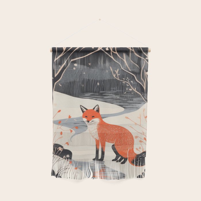 Winter River Fox Wall Hanging Gallery Image 1