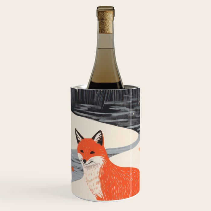 Winter River Fox Wine Chiller Gallery Image 1