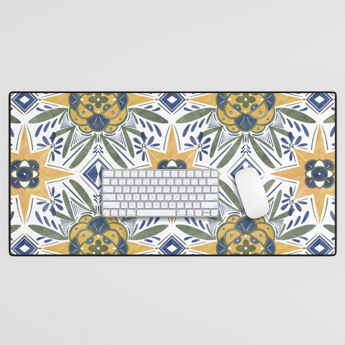 Modern fantasy tiles S Desk Mat Gallery Image 1