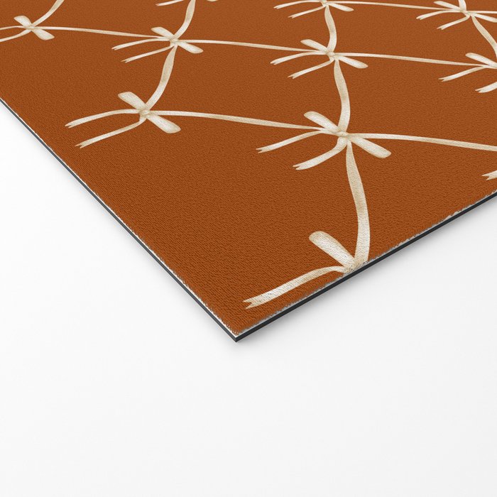 Bows & Ribbons Pattern XIV Rust Welcome Mat Gallery Image 2