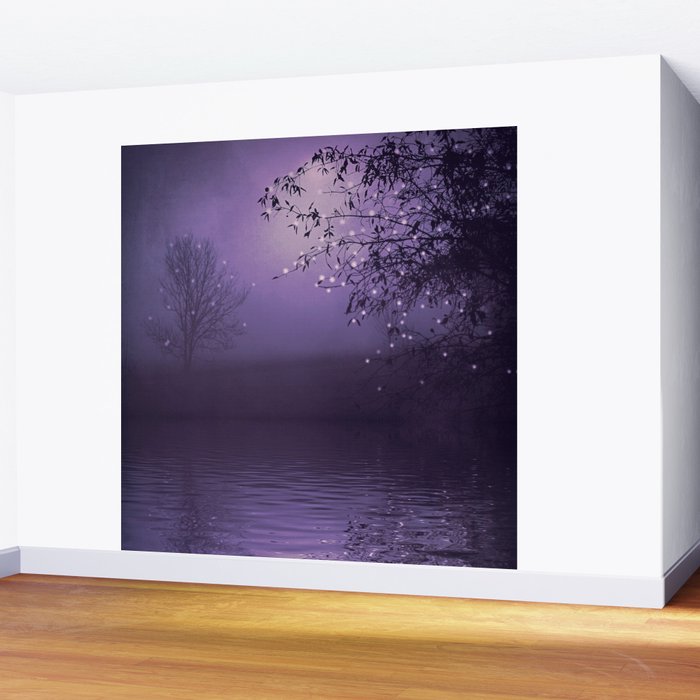 SONG OF THE NIGHTBIRD - LAVENDER Wall Mural Gallery Image 2