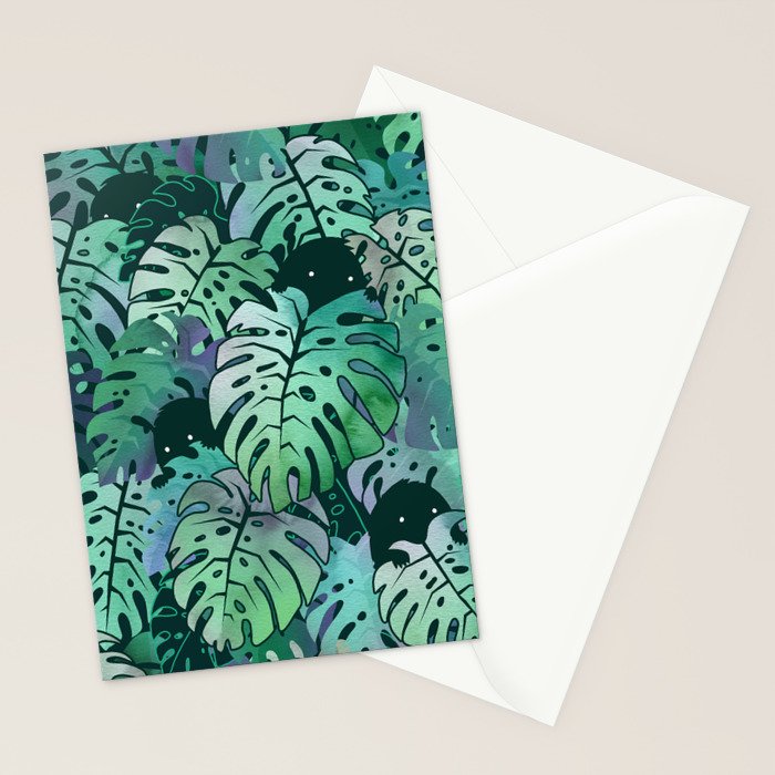 Monstera Monsters Stationery Card Gallery Image 2