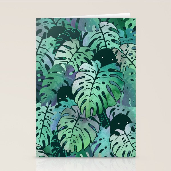 Monstera Monsters Stationery Card Gallery Image 2