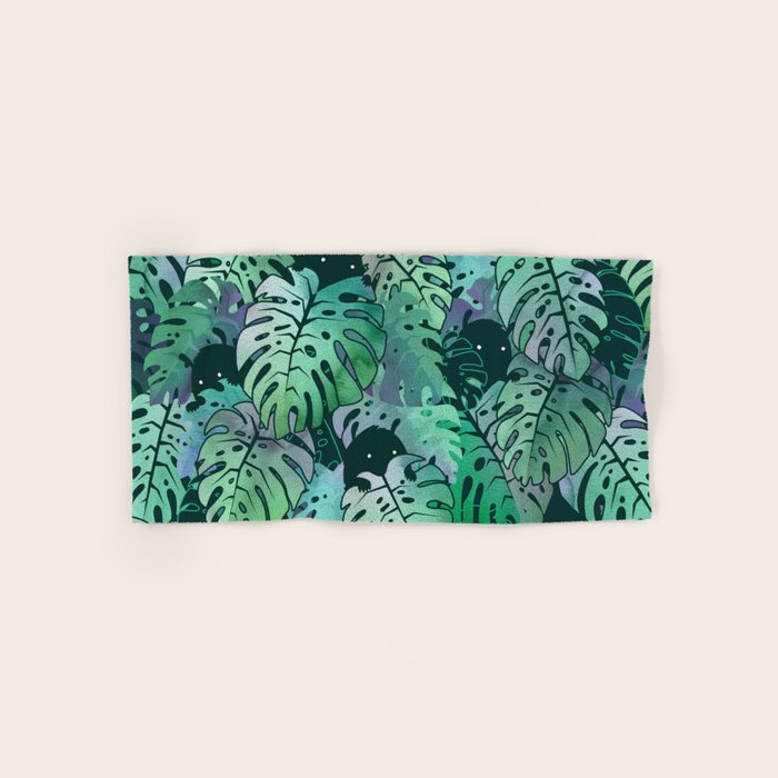 Monstera Monsters Bath Towel Gallery Image 1