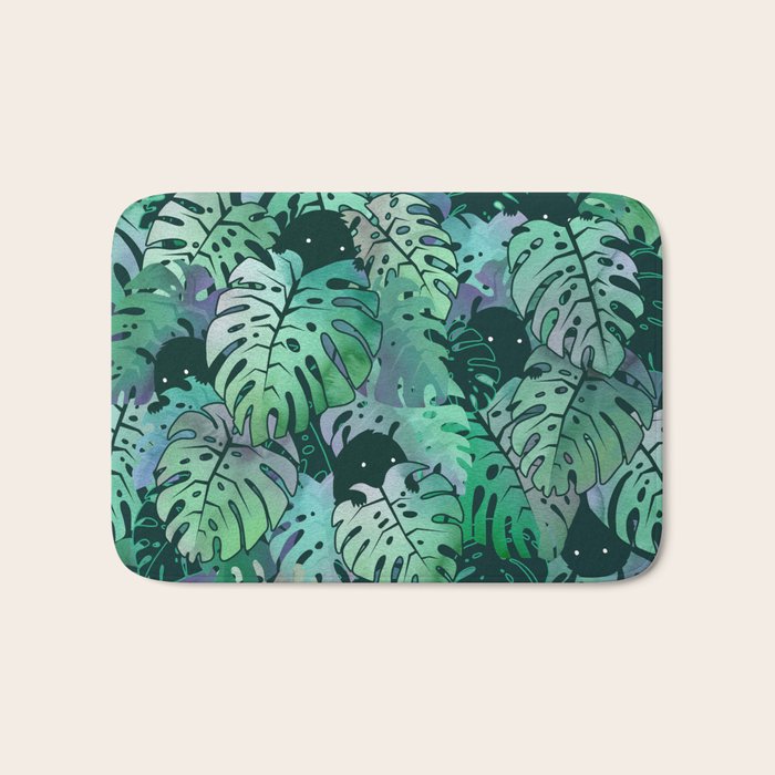 Monstera Monsters Bath Mat Gallery Image 1