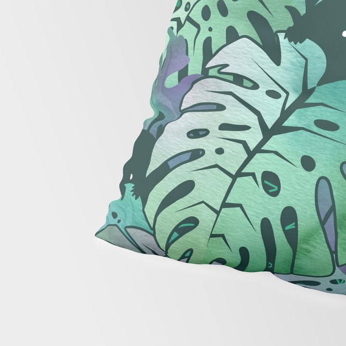 Monstera Monsters Pillow Sham Gallery Image 4