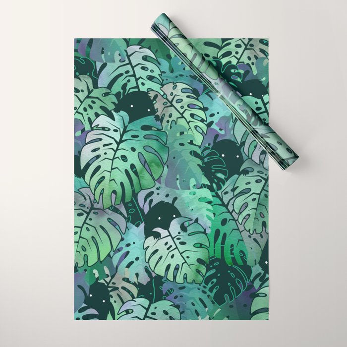 Monstera Monsters Wrapping Paper Gallery Image 1