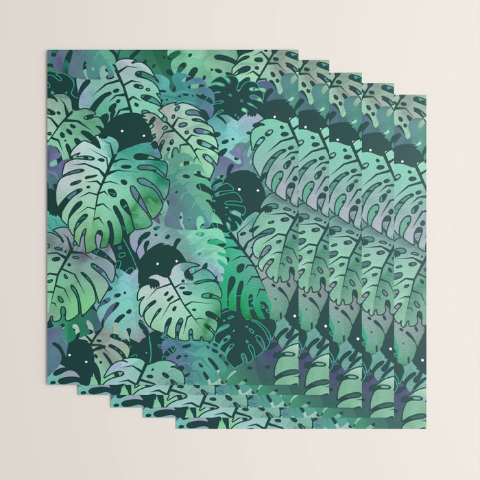 Monstera Monsters Wrapping Paper Gallery Image 3