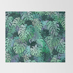 Monstera Monsters Throw Blanket Gallery Image 2