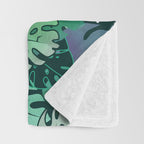 Monstera Monsters Throw Blanket Gallery Image 3