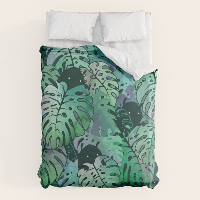 Monstera Monsters Duvet Cover Gallery Image 1