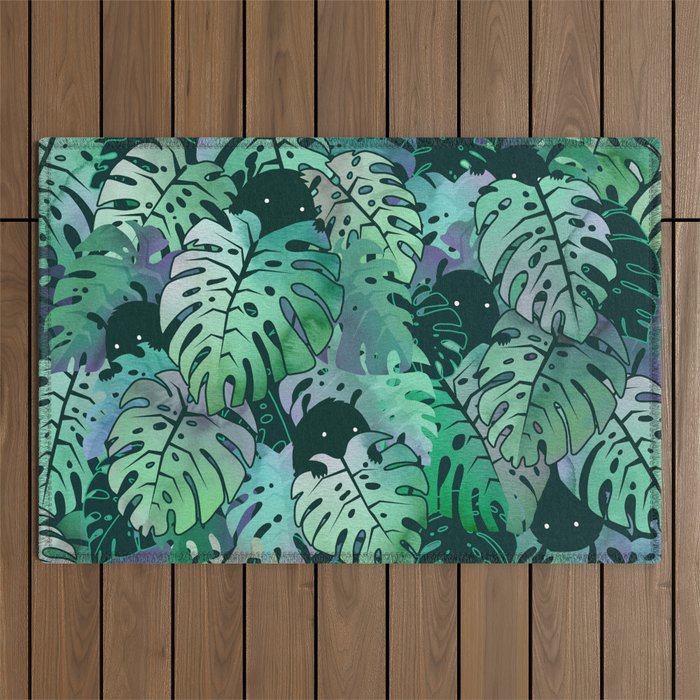Monstera Monsters Outdoor Rug Gallery Image 1