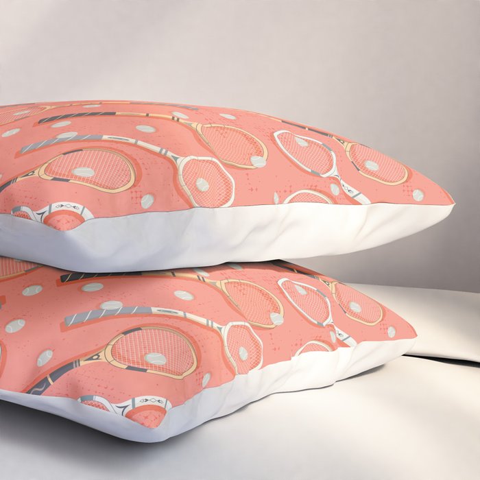 Retro Tennis on Clay Pillow Sham Gallery Image 3