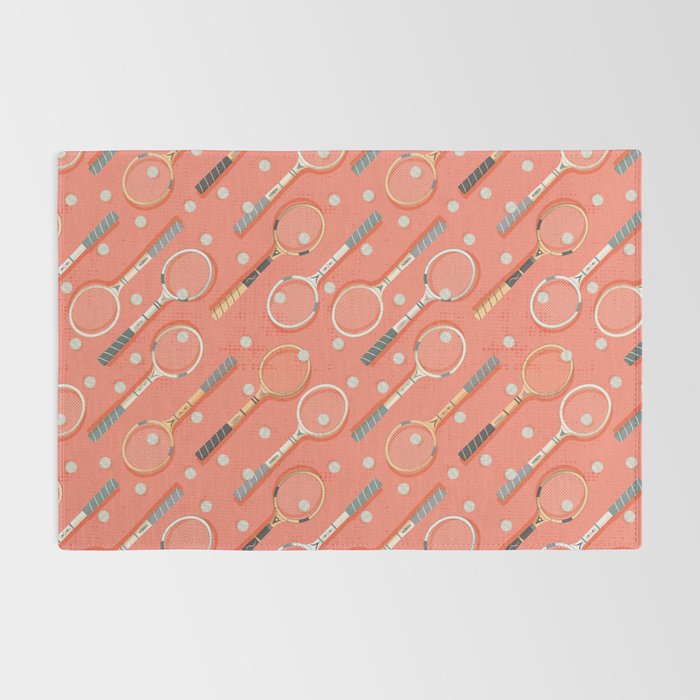 Retro Tennis on Clay Rug Gallery Image 2