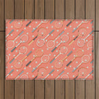 Retro Tennis on Clay Outdoor Rug Gallery Image 1