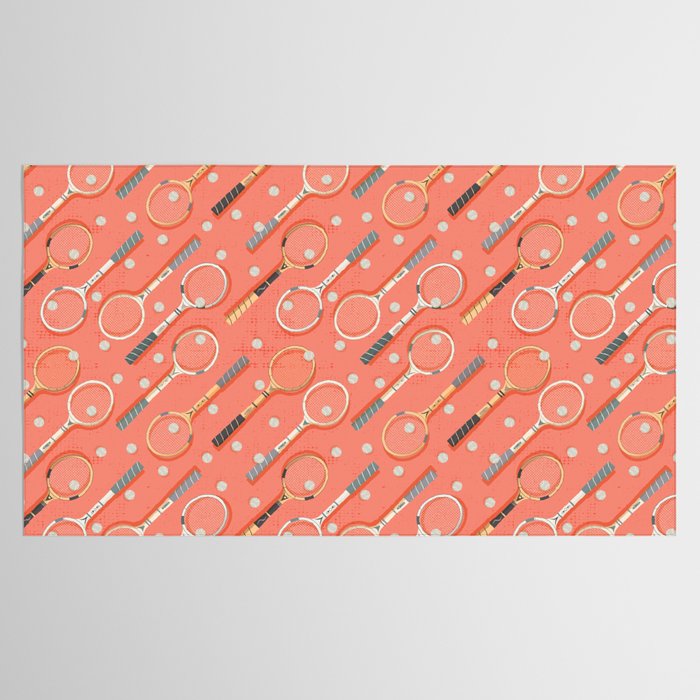 Retro Tennis on Clay Tablecloth Gallery Image 2