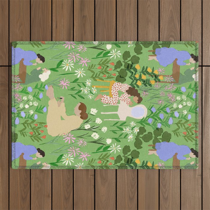 Getting Ready With Girls Outdoor Rug Gallery Image 1
