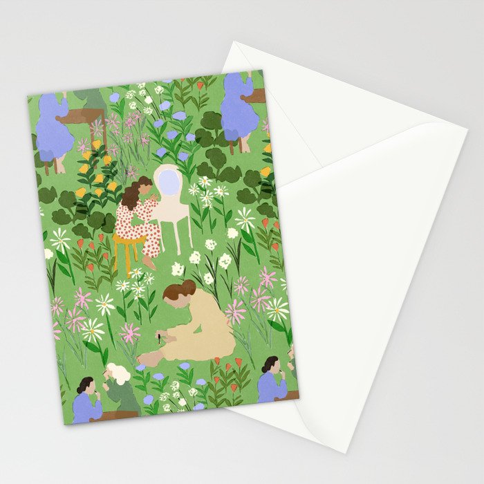 Getting Ready With Girls Stationery Card Gallery Image 2