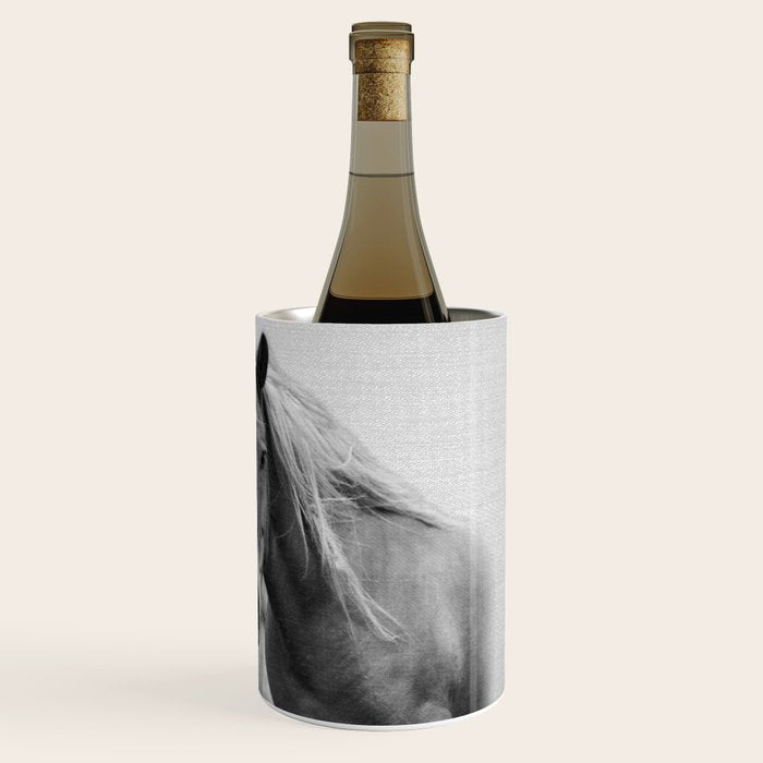 Horses - Black & White Wine Chiller Gallery Image 3