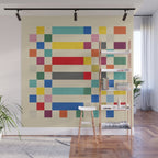 Modern Playful Checkered Abstract Wall Mural Gallery Image 1