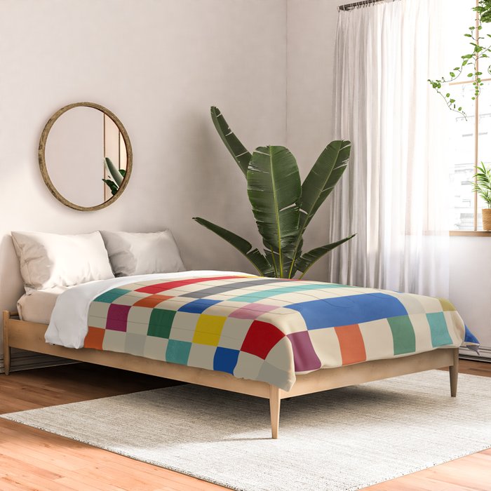 Modern Playful Checkered Abstract Comforter Gallery Image 2