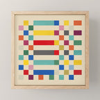 Modern Playful Checkered Abstract Mini Art Print Gallery Image 1