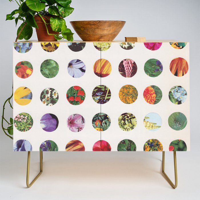 Floral Circles / Paper Pattern Credenza Gallery Image 1