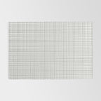 Fine Weave Mid-Century Modern Minimalistic Pattern in White and Light Gray Rug Gallery Image 2
