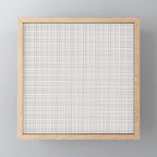 Fine Weave Mid-Century Modern Minimalistic Pattern in White and Light Gray Mini Art Print Gallery Image 1