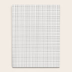 Fine Weave Mid-Century Modern Minimalistic Pattern in White and Light Gray Notebook Gallery Image 4