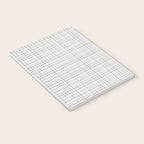Fine Weave Mid-Century Modern Minimalistic Pattern in White and Light Gray Notebook Gallery Image 3