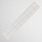 Fine Weave Mid-Century Modern Minimalistic Pattern in White and Light Gray Table Runner Gallery Image 3